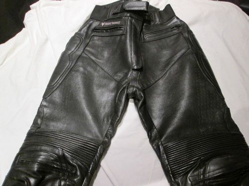 Ladies frank thomas leather motorcycle trousers, uk12