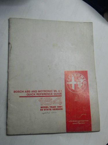 Alfa romeo 164 bosch abs and motronic ml 4.1 quick reference guide  91