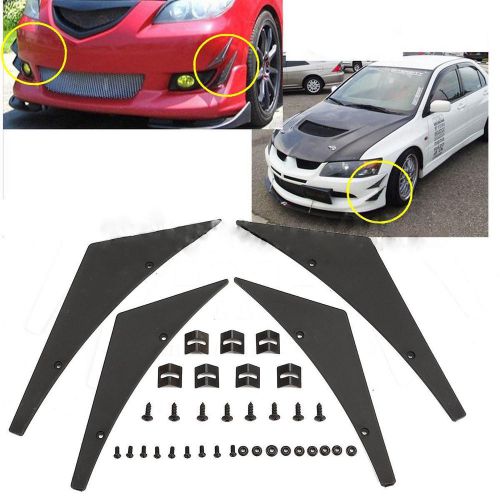 4pcs universal car front bumper lip splitter fins body spoiler canards refit sg