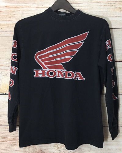 Team honda wing t-shirt l hondaline vintage motocross racing pro circuit black
