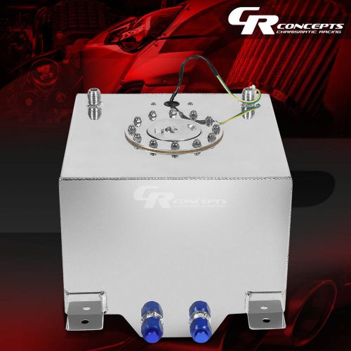 5 gallon/18.8l lightweight polished aluminum gas fuel cell tank+level sender