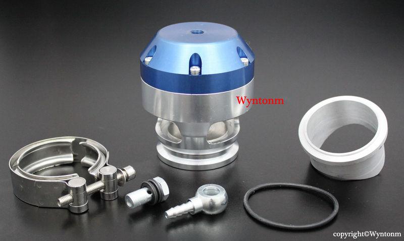 44MM BOV Blow off Bypass Valve Turbo + Aluminum Weld Flange BLUE , US $43.99, image 3