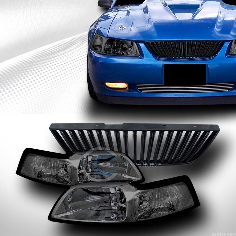 Sell SMOKE HEAD LIGHTS SIGNAL LAMP+VERTICAL FRONT BUMPER GRILL GRILLE B