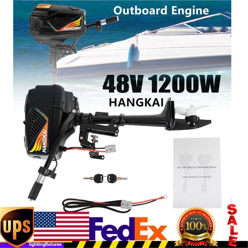 5HP 48V HANGKAI Electric Outboard Trolling Motor Boat Short Shaft Engine 1200W, US $262.04, image 13