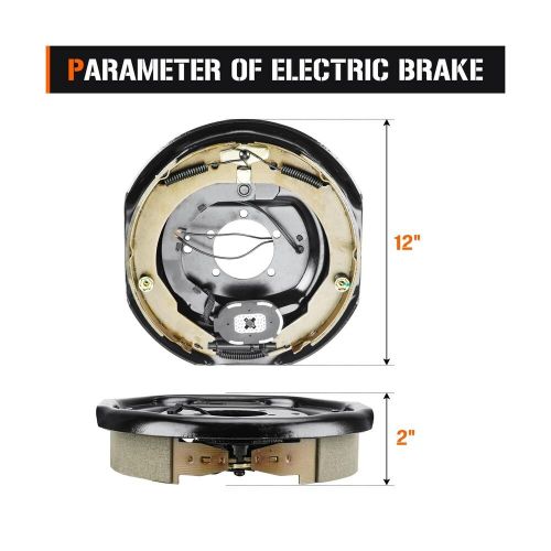 AEagle 12" x 2" Electric Trailer Brake for 5,200lbs 6,000lbs 7,000lbs Left an..., US $255.49, image 5