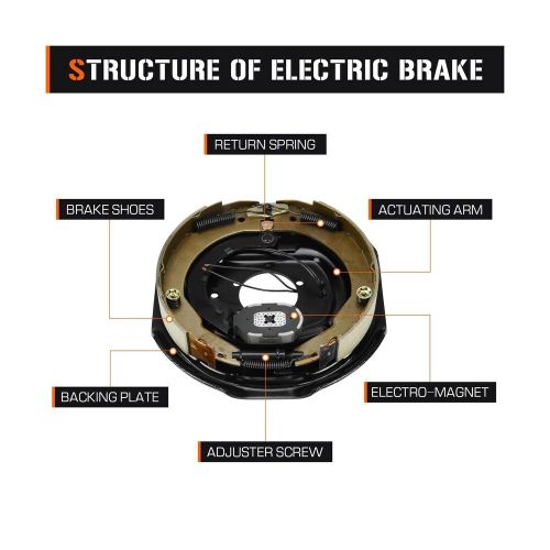 AEagle 12" x 2" Electric Trailer Brake for 5,200lbs 6,000lbs 7,000lbs Left an..., US $255.49, image 6