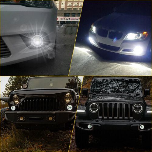 Pair 4" Inch Round LED Fog Lights Halo Angel Eyes Lamps For Jeep Wrangler JK TJ, US $30.59, image 11