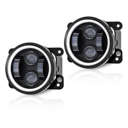 Pair 4" Inch Round LED Fog Lights Halo Angel Eyes Lamps For Jeep Wrangler JK TJ, US $30.59, image 16