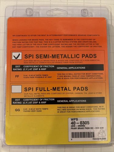 Spi - sm-05059 - brake pads, full metal