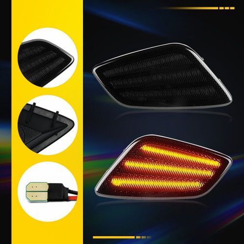 For Jeep Wrangler TJ 97-06 Smoke LED Bumper Signal Front Side Marker Light 4X ED, US $59.99, image 5