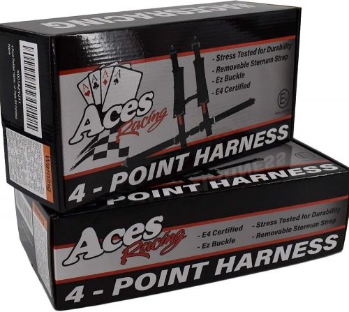 Aces Racing 4 Point Harness with 2 Inch Padding and Ez Buckle Technology - Black, US $58.60, image 3