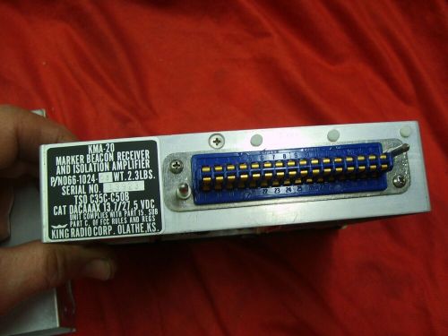 King KMA 20 TSO Audio Panel with Marker Beacon Audio Selector Untested, US $25.95, image 8
