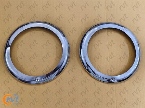 Headlight outer bezel pair chrome plated for willys 46-53 cj 2a cj 3a jeeps