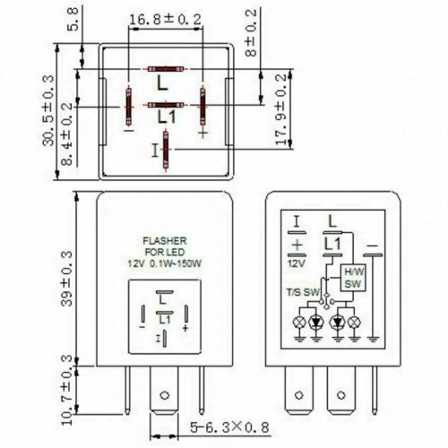 5-pin ep27 fl27 led flasher relay decoder 12v fix turn signal hyper flash issue