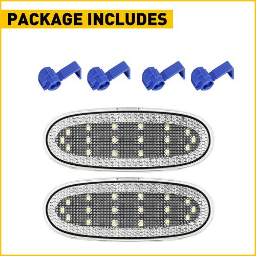 2X Rear Door Panel Courtesy LED Clear Lights Cover For 2003-2009 Dodge RAM 3500, US $14.99, image 2