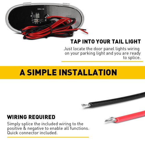 2X Rear Door Panel Courtesy LED Clear Lights Cover For 2003-2009 Dodge RAM 3500, US $14.99, image 3