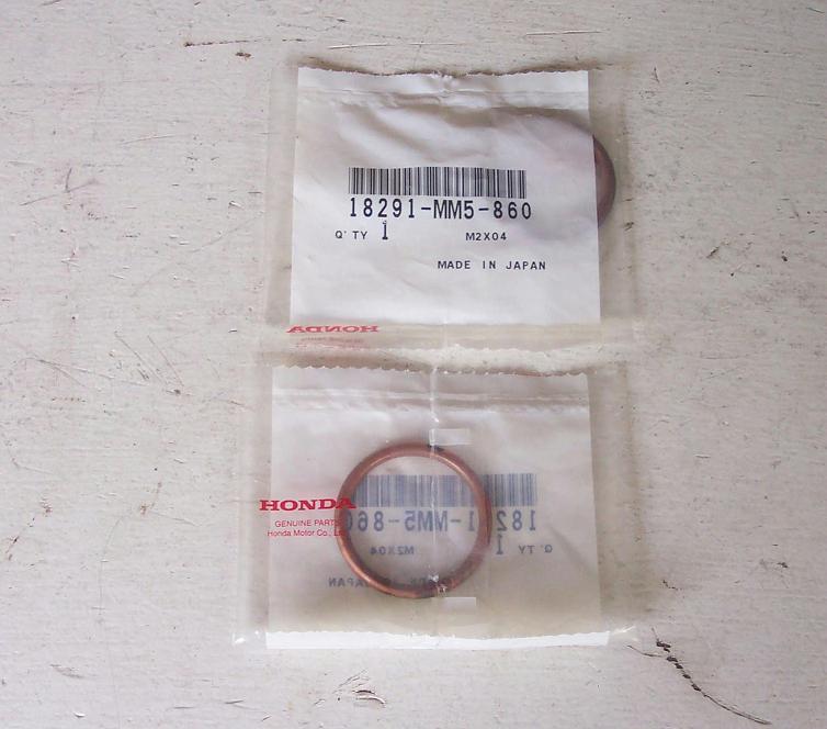 Sell Honda Exhaust Pipe Muffler Gaskets New 18291MM5860 in Salem