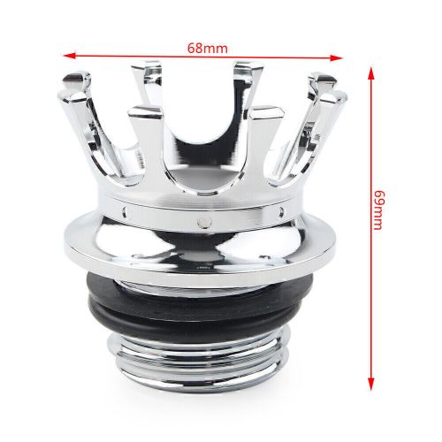 Crown Gas Cap Fuel Tank Cover Right-hand Thread For Harley Sportster Chrome, US $, image 6
