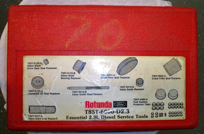  ford rotunda t-85-t 6000-d2.3 2.3l turbo diesel engine service kit--used once