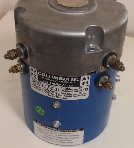 Columbia Gold Cart Electric Motor 170-501-0001B Payloader BC2 Eagle Legacy NEV2, US $250.00, image 2