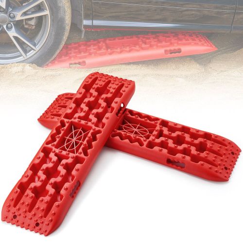 2PCS Traction Boards with PP for Mud Snow Sand Storage Bag Long Red, US $, image 10