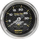 Autometer carbon fiber series-boost gauge 2-1/16" mechanical 35 psi 4704