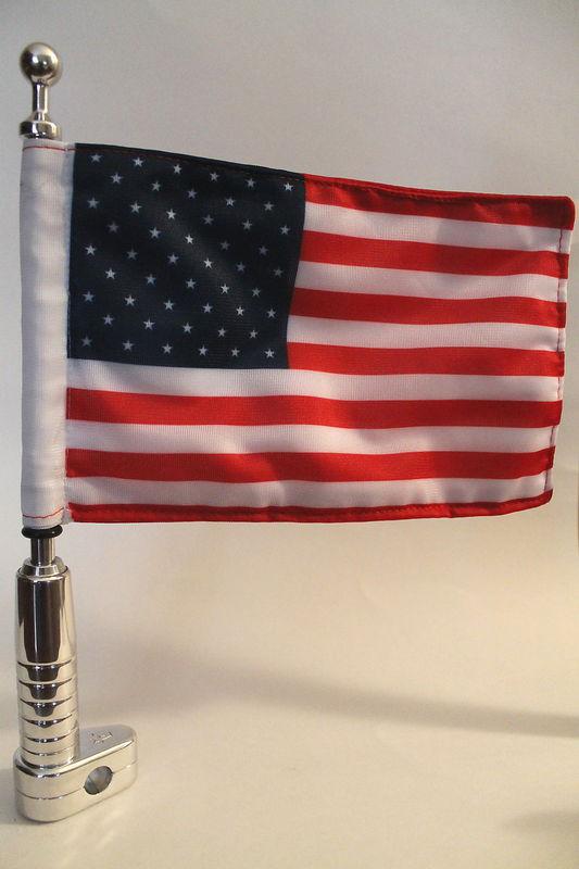 Goldwing gl 1800 motorcycle flag pole and flag (12" tall)