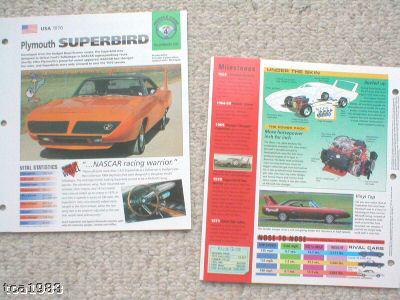 1970 PLYMOUTH HEMI SUPERBIRD IMP Brochure, US $10.00, image 2