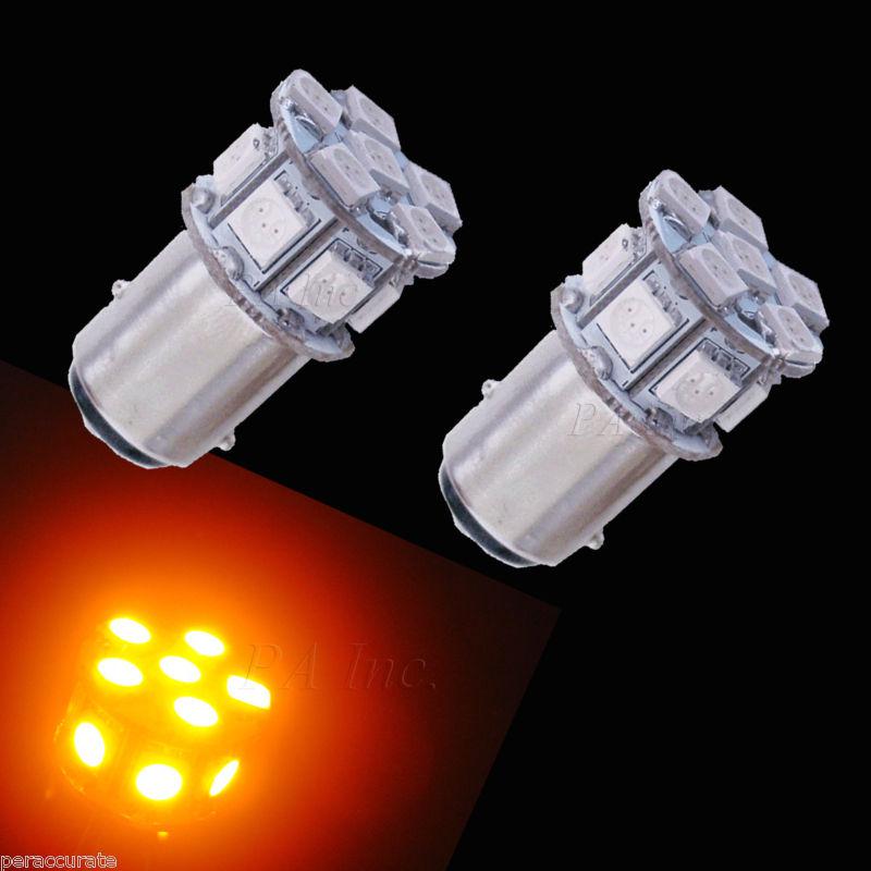 4 x 1157 2357 s25 bay15d 13smd 5050 led car scooter motor bulbs ultra amber
