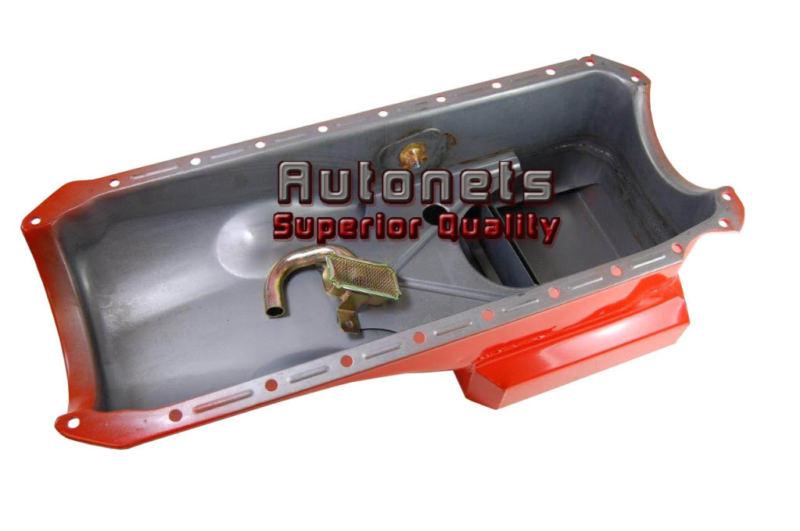 Big block chevy orange street/strip oil pan 396-402-427-454 65-90 6 qts hot rod