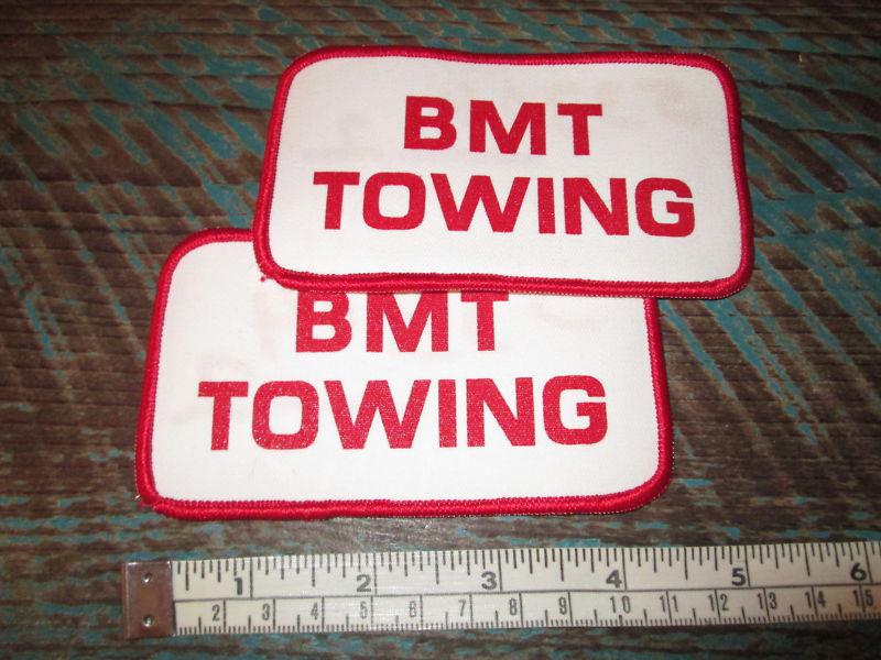 Two bmt towing service station mechanic uniform patch dickies racing automotive