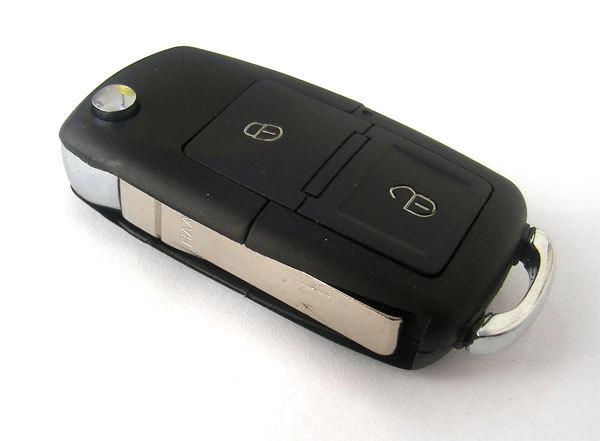 Uncut floding flip blank remote key case shell fob for vw golf mk4 bora 2 button