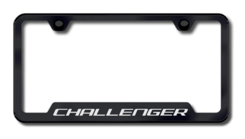 Chrysler challenger laser etched cutout license plate frame-black made in usa g
