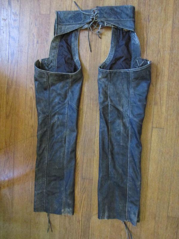 HARLEY DAVIDSON - Womens - DISTRESSED LEATHER CHAPS - size Medium, US $65.00, image 2