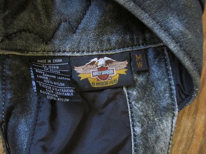 HARLEY DAVIDSON - Womens - DISTRESSED LEATHER CHAPS - size Medium, US $65.00, image 4