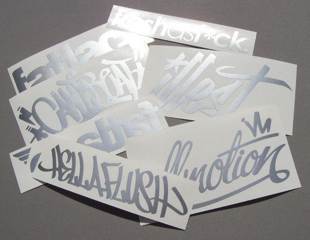 Illest fatlace hella canibeat stickers decals jdm drift  6 inchs 7 pcs.silver*v3