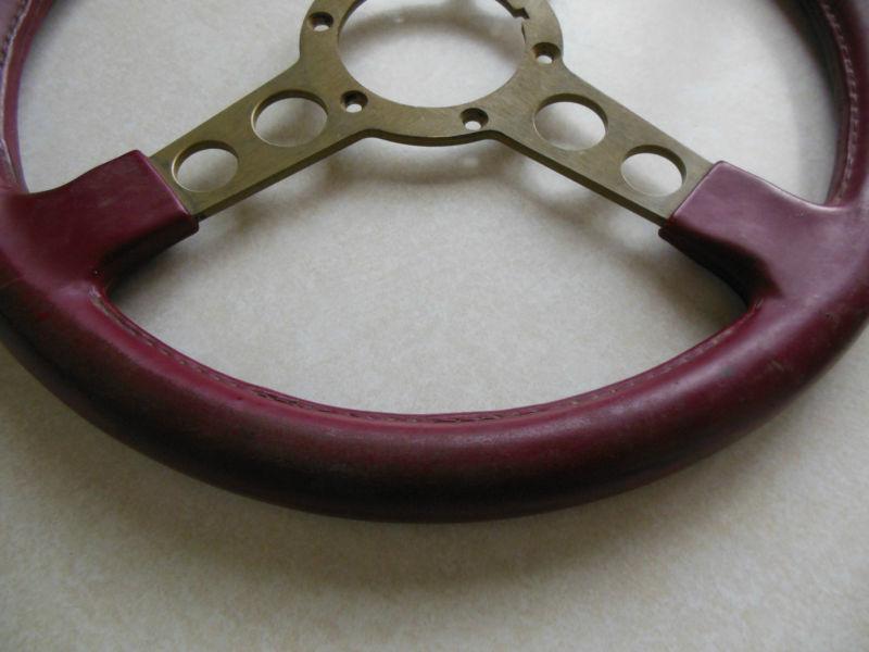1976-81 Trans Am formula Red Bird Steering wheel w/ GOLD spokes RARE OEM 70-81, US $169.00, image 3