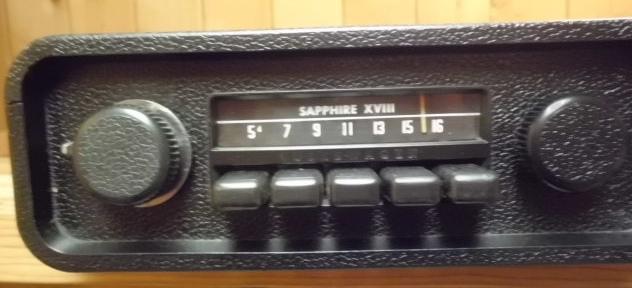 Volkswagen karmann ghia bug sapphire xviii radio with black face plate knobs