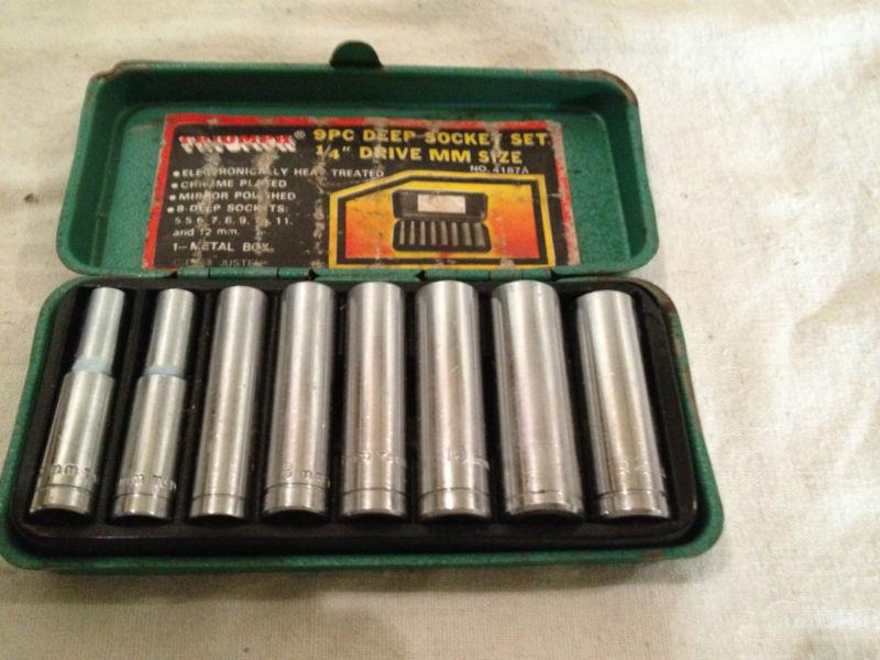 Triumph deep socket set 1/4" drive 5.5- 12 mm