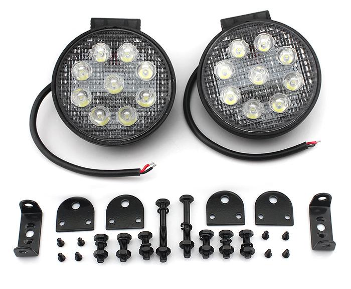 2 x spot beam 27w led work offroads lamp car light truck boat 4wd 4x4 pandamoto