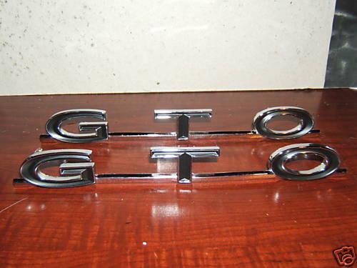64 65 66 67 gto quarter panel emblems new pair 1967 