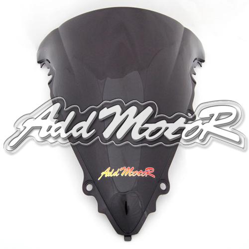Double bubble black windshield motorcycle windscreen for yzf r6 03-05