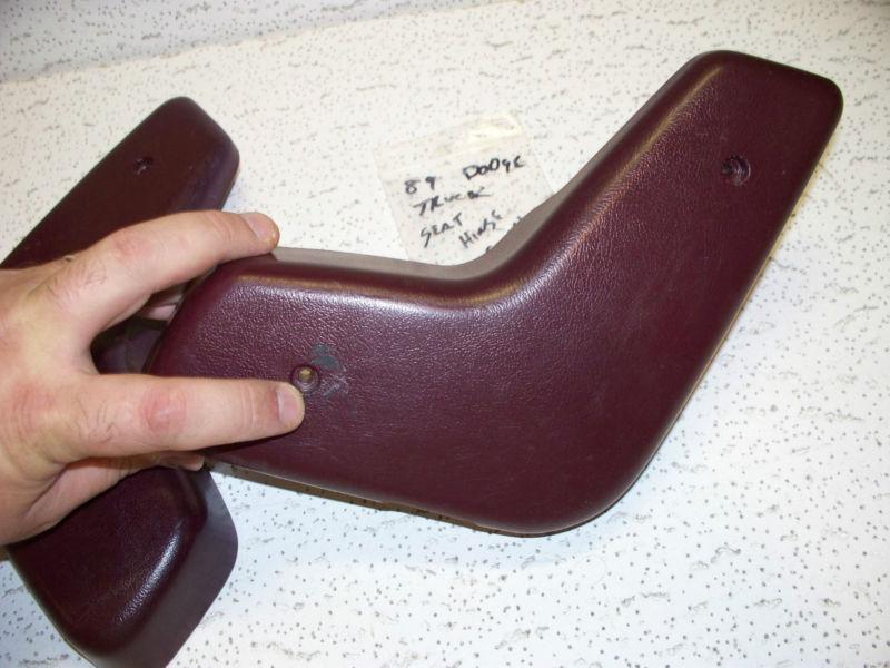 1989 Dodge Truck Red Seat Hinge Covers Mopar Ram Pick Up 85 86 87 88 89 90, US $24.99, image 2