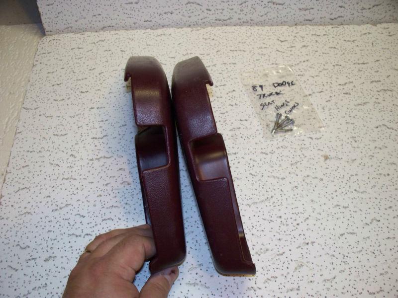 1989 Dodge Truck Red Seat Hinge Covers Mopar Ram Pick Up 85 86 87 88 89 90, US $24.99, image 4