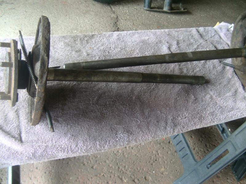Sell Jeep CJ wide trac 1 piece axles axle shafts DANA 44 backing plates