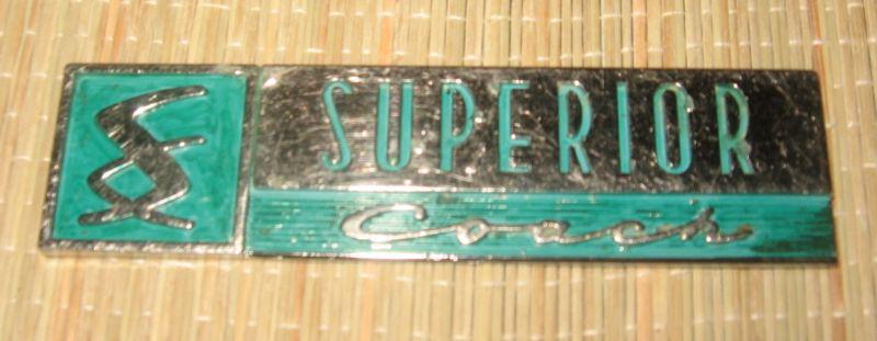 VINTAGE 59 60 61 62 CADILLAC HEARSE OEM *SUPERIOR COACH* EMBLEM TRIM MOULDING , US $20.00, image 4