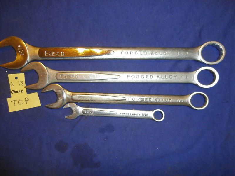 G18  easco tools usa  631?? 4 pcs. 12pt. comb. wrenches
