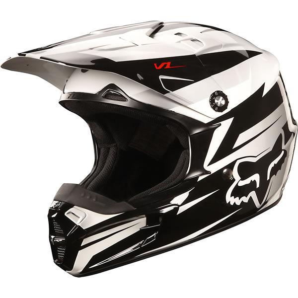 Fox racing v1 mx motorcycle helmet costa black size youth kids small new!! $110