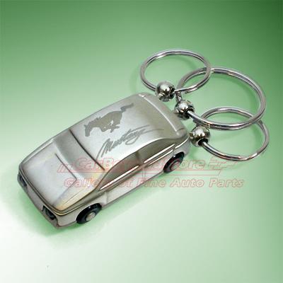 Ford mustang car shape key chain with led head lights + free gift