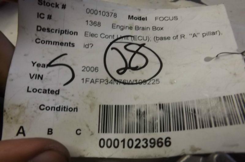 2006 Ford Focus ECU ECM Engine Computer ECM 6S4A-12A650-KB OEM, US $22.78, image 5